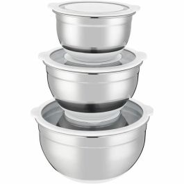 Arthur Martin AM486 Juego de Ensaladeras Acero Inoxidable 16-20-24 cm con Tapas Herméticas y Base de Silicona Antideslizante Precio: 46.49999992. SKU: B13K9CKTTN