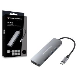 Conceptronic Donn 6-In-1 Multifunctional USB Hub Adapter, Hdmi, USB-C