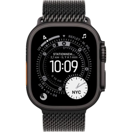 Apple Watch Ultra 3 Titanium Cellular 49mm Reloj Inteligente Negro Correa Milanesa Titanio Negro Negro