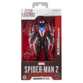 Hasbro Marvel Legends Series Miles Morales Spider-Man Traje Boricua Videojuego Spider-Man 2 Gamerverse Figura Acción 15cm Articulable con 5 Accesorios