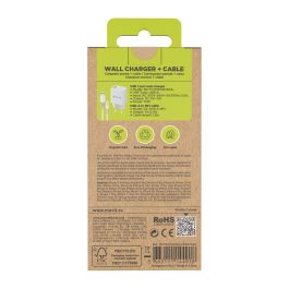 Cargador de Pared + Cable USB A a USB-C Muvit for Change Blanco 12 W