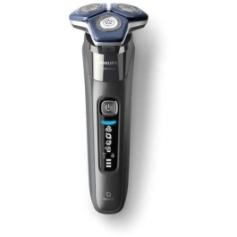 Philips S7886/63 Serie 7000 Afeitadora Eléctrica para Hombre con 3 Cabezales Flexibles, Tecnología SkinIQ, Recortadora Integrada y Uso en Seco/Mojado, Azul
