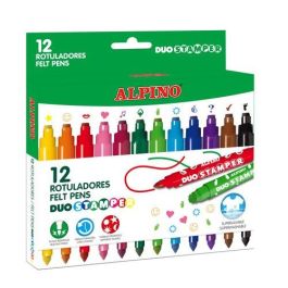 Alpino Rotulador Duo Stamper, 12 Unidades Colores Surtidos, Punta Fina Precio: 5.79000004. SKU: B1GSH7XBGQ