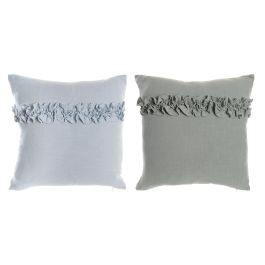 DKD Home Decor Cojin Lino y Rayon Verde Menta y Azul Celeste Flores 45 x 45 x 10 cm (4 Unidades) Precio: 46.49999992. SKU: B1BLD8Z6TY