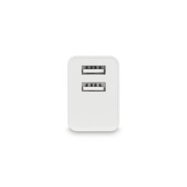 Cargador de Pared KSIX 2 USB 2.4A Blanco Cargador de Pared KSIX 2 USB 2.4A Blanco