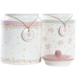 Bote Shabby DKD Home Decor Rosa Verde 15.5 x 21 x 15.5 cm (2 Unidades) Bote Shabby DKD Home Decor Rosa Verde 15.5 x 21 x 15.5 cm (2 Unidades)