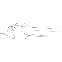 Evoluent BakkerElkhuizen4 Ratón Rechtshänder/6 Tasten/klein, USB, Laser, 2600 DPI, Negro/Púrpura, S