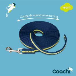 Coachi Training Line Correa Acolchada de Adiestramiento para Perros y Cachorros Pequeños/Medianos, Ligera y Suave, Azul-Lima 5 Metros