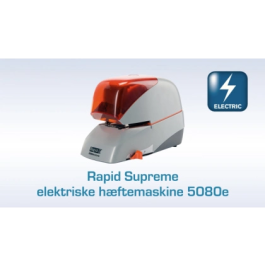 Rapid Grapadora Eléctrica 5080e, Capacidad 80 Hojas, Color Negro, Grapado Sin Contacto