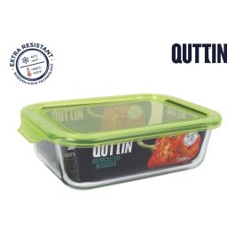 Fiambrera rectangular con tapa verde 20.5 x 15.3 cm Quttin (6 Unidades) Precio: 18.79000046. SKU: B1922TGVM7