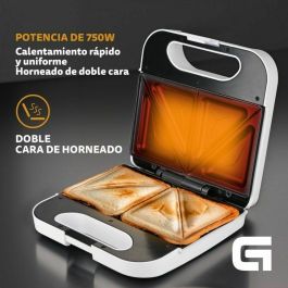 Grunkel Sanwichera Doble 750 W Con Corte Triangular Blanco