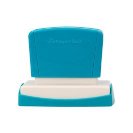 Sello X'Stamper Quix Personalizable Color Azul Medidas 36x61 mm Q-16