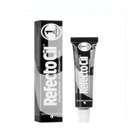 Refectocil Tinte Cejas y Pestañas Negro Puro #1 15 ml - Profesional, Cubre Canas, Resistente al Agua y Manchas, Duración 6 Semanas
