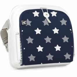 Benbat Silla Elevadora para Bebé Portátil, Lavable y Plegable para Mesa de Comedor con Arnés de Seguridad Ajustable - Azul Marino