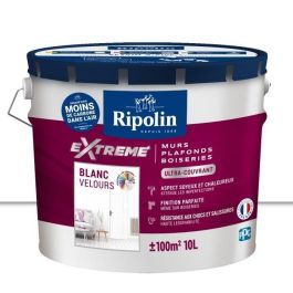 Pintura extrema para paredes y techos - Blanco terciopelo - RIPOLIN - 10 L