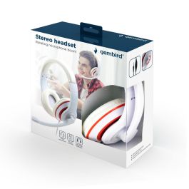 Gembird MHS-03-WTRD auricular y casco Auriculares Alámbrico Diadema Llamadas/Música Rojo, Blanco Gembird MHS-03-WTRD auricular y casco Auriculares Alámbrico Diadema Llamadas/Música Rojo, Blanco