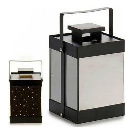 Farol LED Negro Espejo 12,5 x 18,5 x 12,5 cm