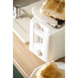 Adler ad 3223 Tostadora 2 ranuras, 900W, Blanca, 6 niveles de potencia, incluye rejilla y bandeja recogemigas, apagado automático