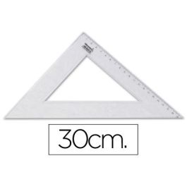 Escuadra Liderpapel 30 cm Plastico Cristal 20 unidades