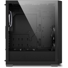 Sharkoon VS8 RGB Midi Tower ATX Negra, Cristal Templado, 3 Ventiladores 120mm RGB, USB 3.0 y USB-C, compatible con radiadores y componentes grandes