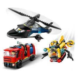 LEGO 60462 Helicóptero, Cami3n Bomberos Y Submarino