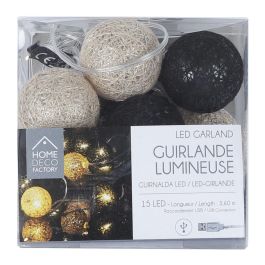 Home Deco Factory Guirnalda Luz 15 Led Negro y Dorado, Conexión Usb, Ideal para Decoración Precio: 4.79000038. SKU: B1EHP62TS5