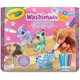 Crayola CRA1738949615601 Juego Creativo Washimals 3 Animales Pastel Edades 3+ Mixto
