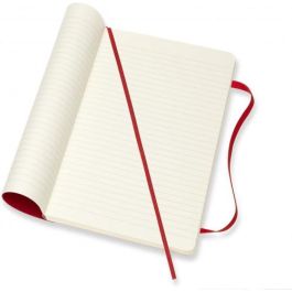 Moleskine Cuaderno Clásico Tapa Blanda QP616F2 Rojo Escarlata L (13x21cm) Rayada 192 Páginas