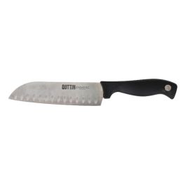 Cuchillo de Cocina Quttin Santoku Dynamic Negro Plateado 17 cm (16 Unidades)