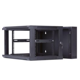 MicroConnect Armario Mural Rack 19" 6HU Fondo 550mm Doble Cuerpo para CCTV/Alarma/Control de Acceso Negro RAL9004