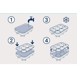 Inde Cubitera Flexible de Silicona Roja para 6 Cubitos de Hielo, 18 x 12.5 x 4.75 cm (24 Unidades)