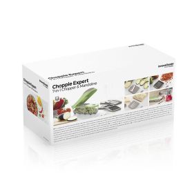 Cortador de Verduras, Rallador y Mandolina con Recetas y Accesorios 7 en 1 Choppie Expert InnovaGoods