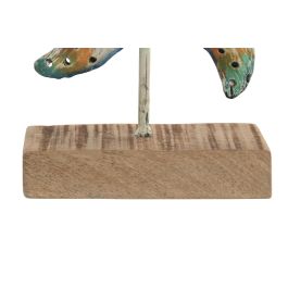 DKD Home Decor Metal fishes 1c24 Decoracion Mediterraneo Azul Multicolor Hierro 8 x 25 x 22 cm (2 Unidades)