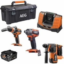 Pack taladro de percusión + destornillador de impacto + taladro percutor - AEG POWERTOOLS - En caja de herramientas con baterías y cargador Precio: 698.49999967. SKU: B12Z29L8YN