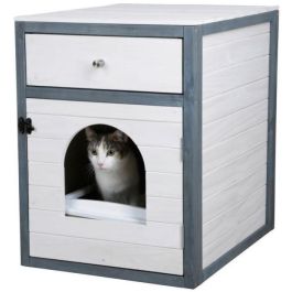 Kerbl KER4018653963708 Caja de arena para gatos IDA, 58 x 45 x 60 cm, Blanco/azul