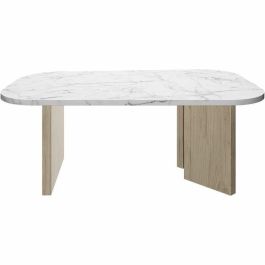 Diagone QUARTZ1E76070 Mesa de centro ovalada modelo QUARTZ, efecto mármol blanco y patas de roble, 105 x 58 x 39 cm Diagone QUARTZ1E76070 Mesa de centro ovalada modelo QUARTZ, efecto mármol blanco y patas de roble, 105 x 58 x 39 cm
