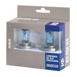 Sparco SP02061ICEK4002 Bombillas Coche Ice40K H4 12V 60/55W Luz Blanco Azulado Efecto Xenon - 2 Unidades