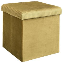 Home Deco Factory Caja Puf Plegable Terciopelo Amarillo Mostaza Lounge 38x38x38 cm Precio: 14.9000005. SKU: B138BV2H8R