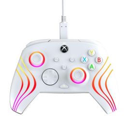 PDP PER0708056070250 Gamepad Afterglow Wave Con Cable Blanco Compatible con PC y Xbox