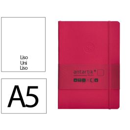 Cuaderno Con Gomilla Antartik Notes Tapa Blanda A5 Hojas Lisas Burdeos 80 Hojas 80 gr Fsc