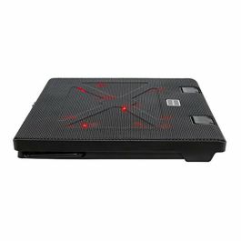 Mars Gaming Base Refrigeración Portátil MNBC2 para Gaming, 5 Ventiladores, LED Rojo, Hasta 17.3", USB 2.0