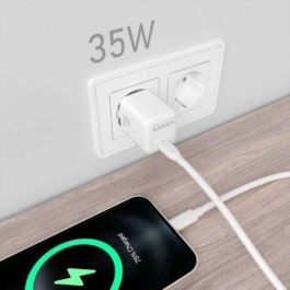 AISENS - CARGADOR GaN 35W, 1xUSB-C PD3.0 QC4.0, BLANCO