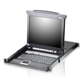 Aten KVM Switch LCD de 17" con Consola Única y Riel, 8 Puertos PS/2-USB VGA para hasta 256 PCs