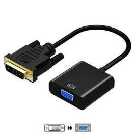 Aisens Conversor DVI-D a VGA 24+1-M - HDB15-H Negro, 10 cm, UXGA 1600x1200, 1080p, Plug and Play