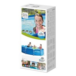 Piscina redonda metal frame con depuradora de cartucho capacidad 4485 litros 305x76 cm