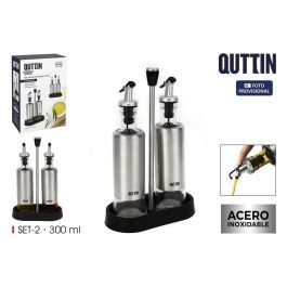 Quttin Set 2 Aceiteras de Acero Inoxidable con Soporte - 9.5 x 27.7 x 17.8 cm (8 Unidades) Precio: 45.69000051. SKU: B1FL5PQSC3