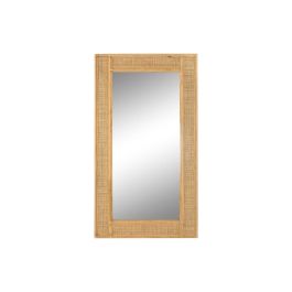 DKD Home Decor Espejo de Ratán Tropical Marrón Claro 180x100 cm - Montaje Vertical u Horizontal, Colección Suipt, Acabado Natural