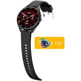 Bea-Fon Watch 402 Smartwatch AMOLED 1.43" GPS Bluetooth 5.3 Negro Metálico con Monitor de Frecuencia Cardíaca y Oxígeno en Sangre IP67