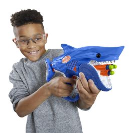 Nerf HAS5010996211415 Lanzador de Dardos Junior Wild Sharkfire, Fácil de Usar, Incluye 8 Dardos Elite, para Niños +6 Años