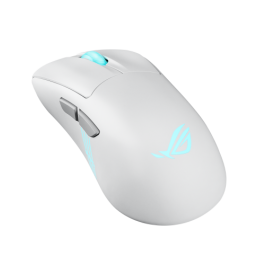 ASUS ROG 90MP04A0-BMUA10 Ratón Gaming Keris II Origin Blanco para Diestros Óptico Tri-Modo 42000 DPI Multi Color 6 Botones